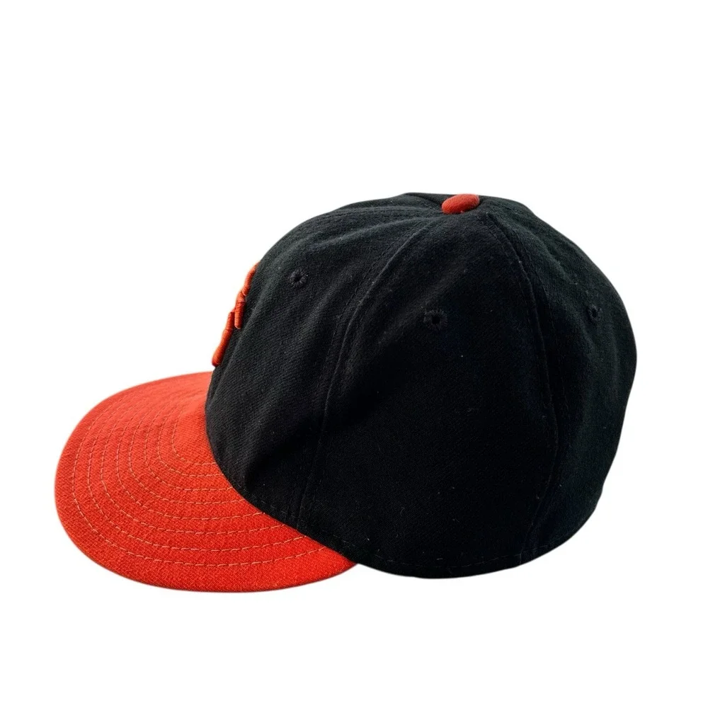 New Era 59FIFTY San Francisco Giants On-Field Fitted Hat Black Orange 6 7/8